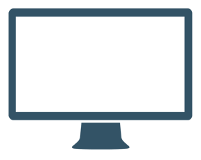 blue desktop computer icon