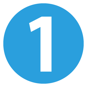 blue number one icon