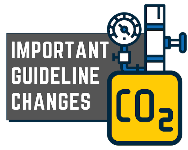 CO2 flow meter icon denoting guideline changes coming soon