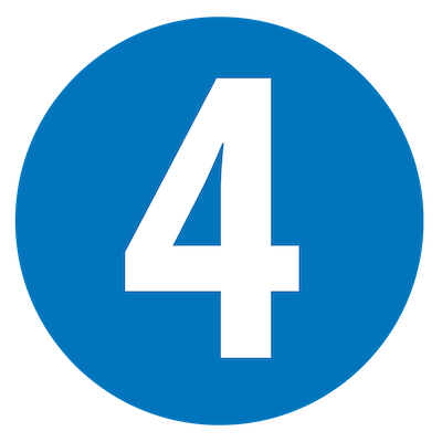 Blue circle icon with the number 4