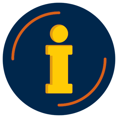Blue and yellow information icon