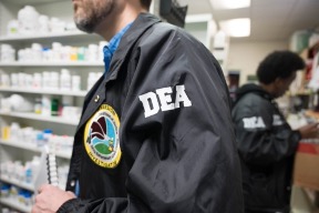 Picture of DEA agents conducting a facility inspection