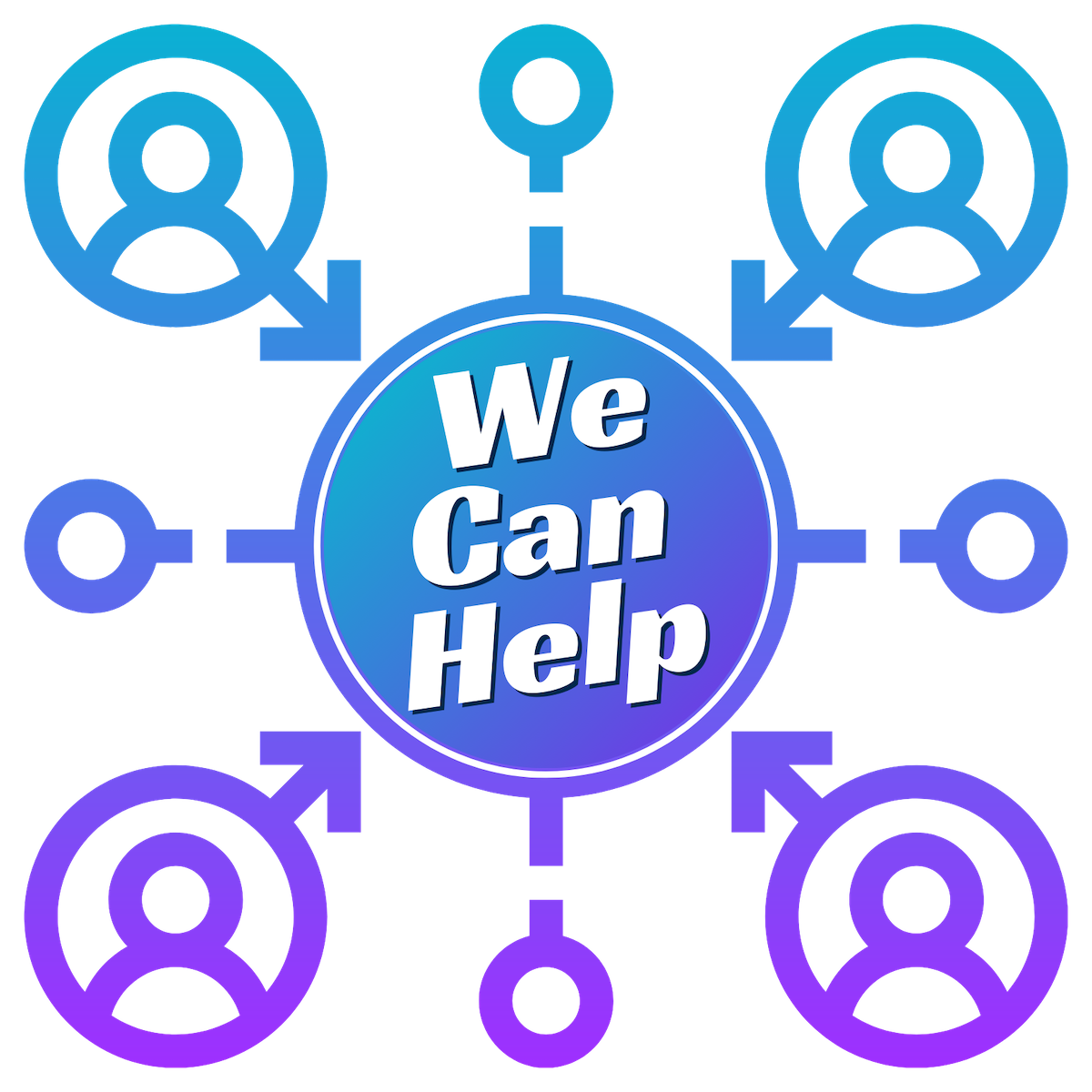 We Can Help centralized customer support icon