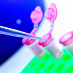 Image showing pipette and colorful RNA tubes