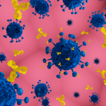 3D render of antibodies attacking virus. Photo credit: Meletios Verras, Getty Images Pro