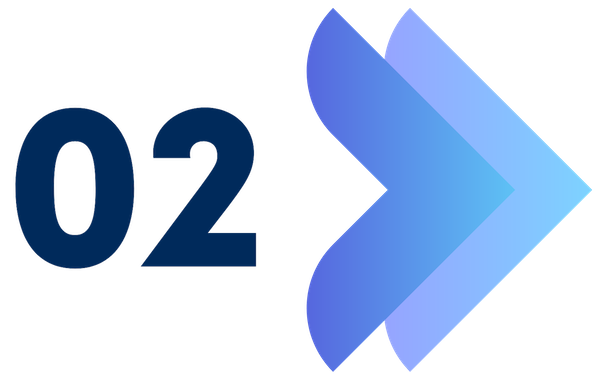 The number 2 with a chevron arrow pointing to the right