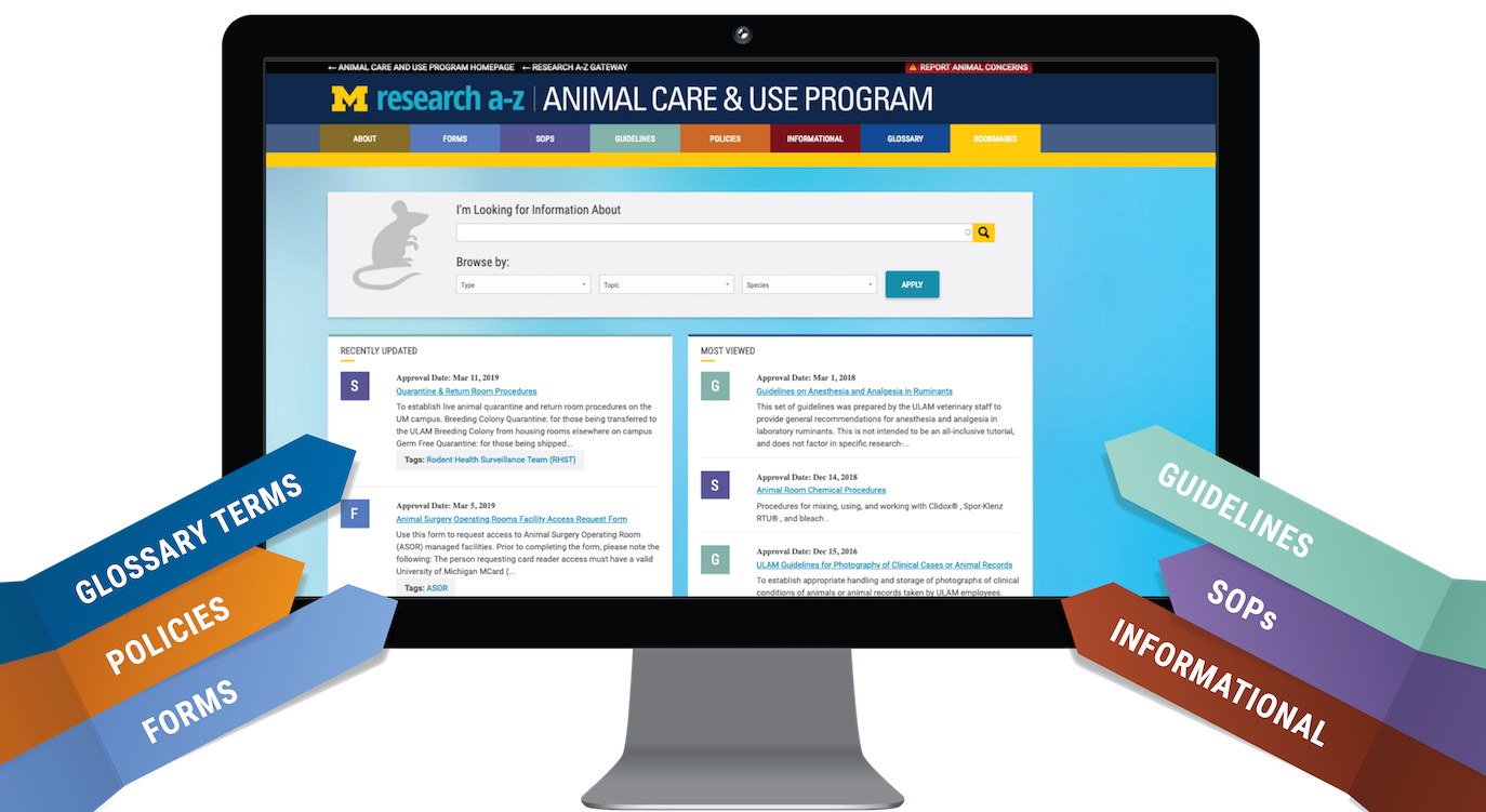 Animal Care A-Z website screenshot image