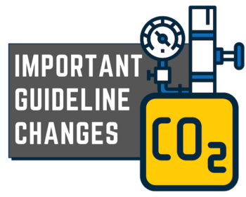 CO2 flow meter icon denoting guideline changes coming soon