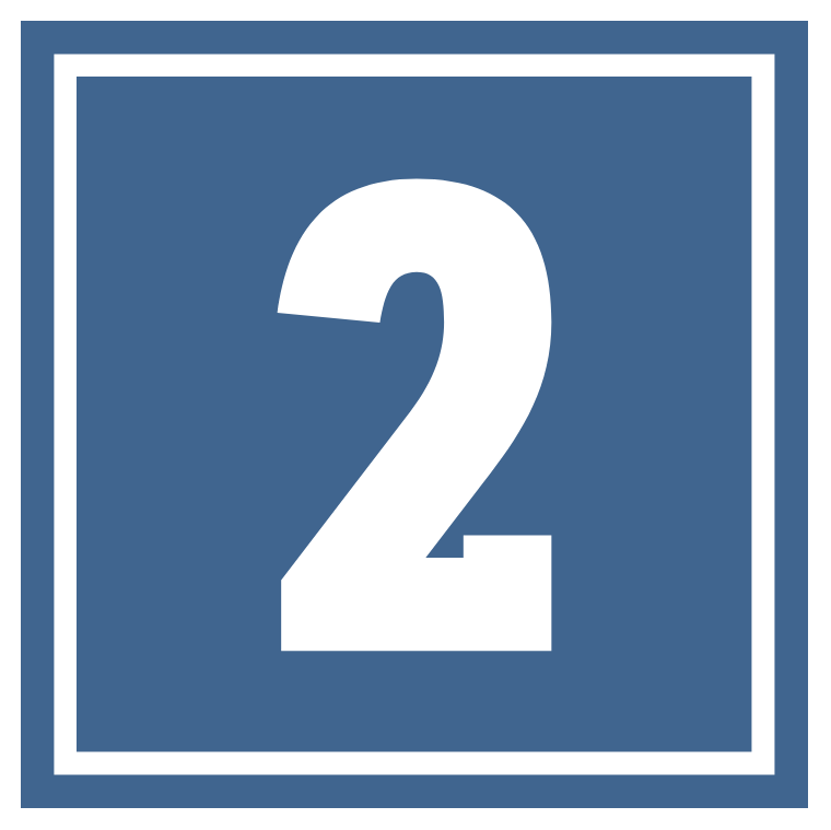 Square number 2 icon
