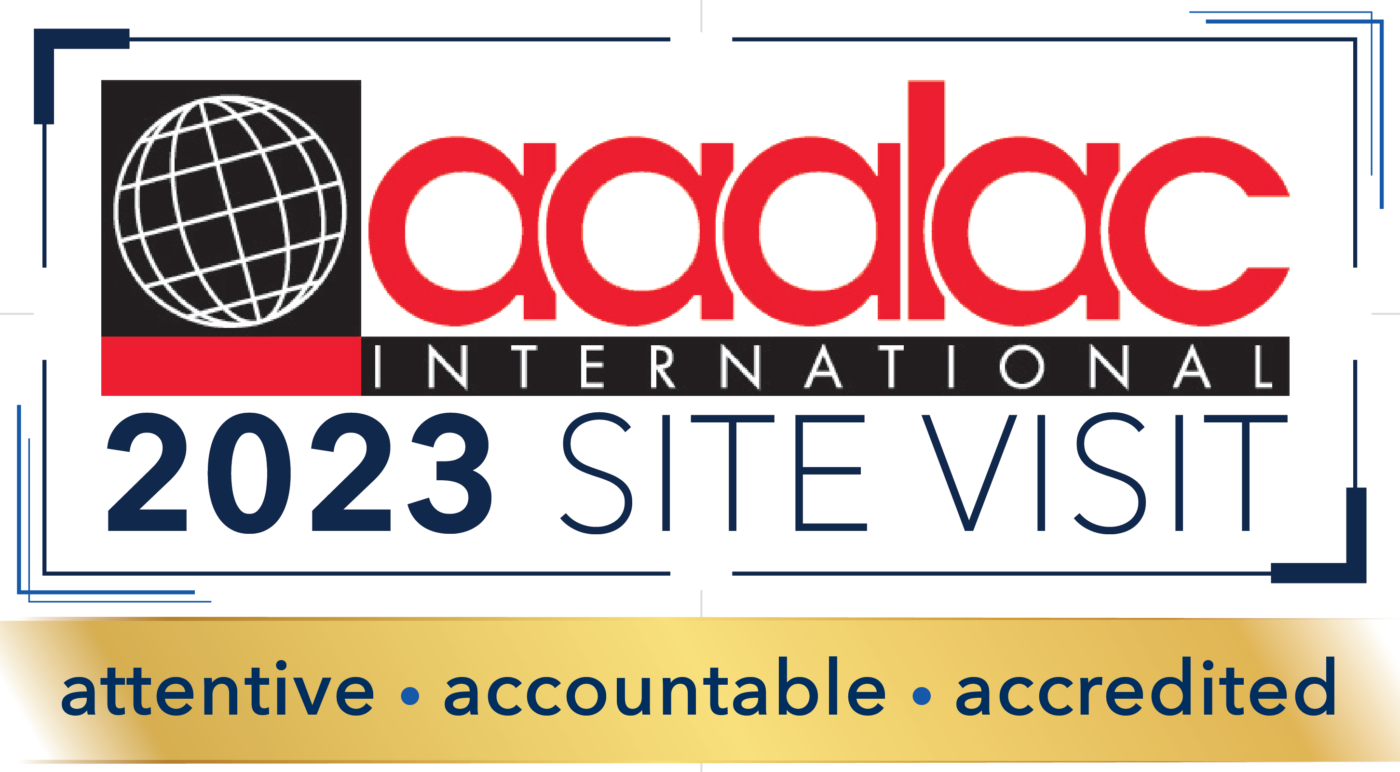 AAALAC International logo with 2023 Site Visit text underneath