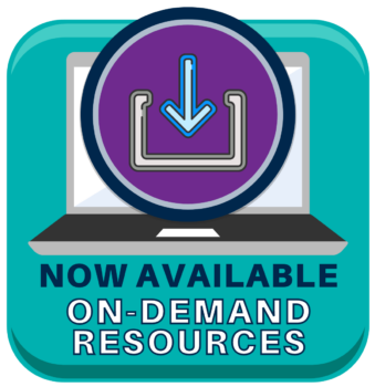 Laptop and file download icon with text reading Now Available: On-Demand Resources from Fall 2022 Vet Check-In Meetings