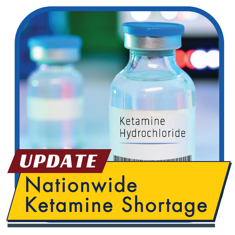 Vial of Ketamine Hydrochloride with Update Banner
