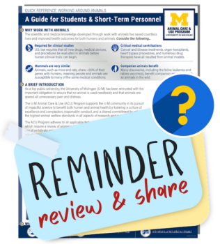 Screenshot of QR Sheet for Students &amp;amp;amp; Short-Term Personnel with sticky note reminder to review and share document