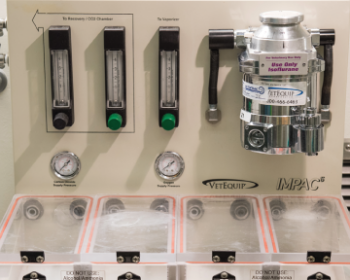 Close up image of isoflurane machine