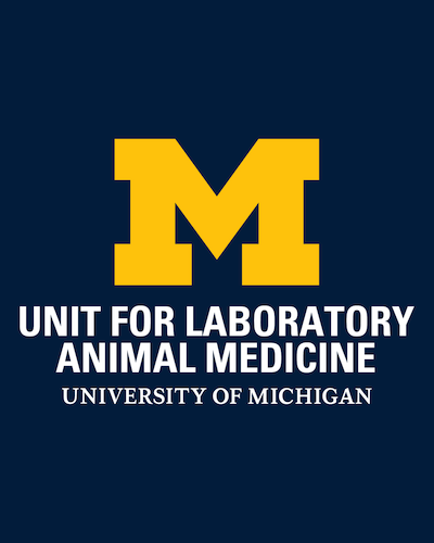 Unit for Laboratory Animal Medicine logo on blue background