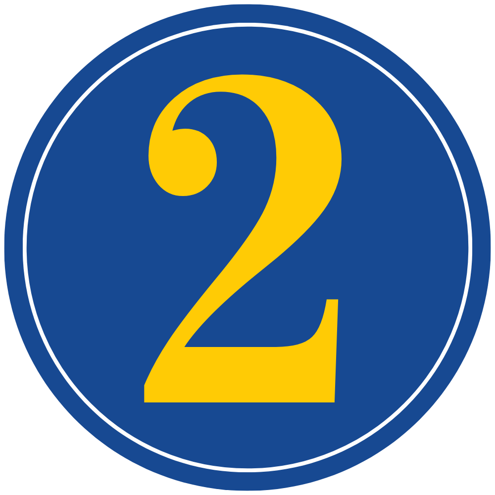 Number 2 circle icon