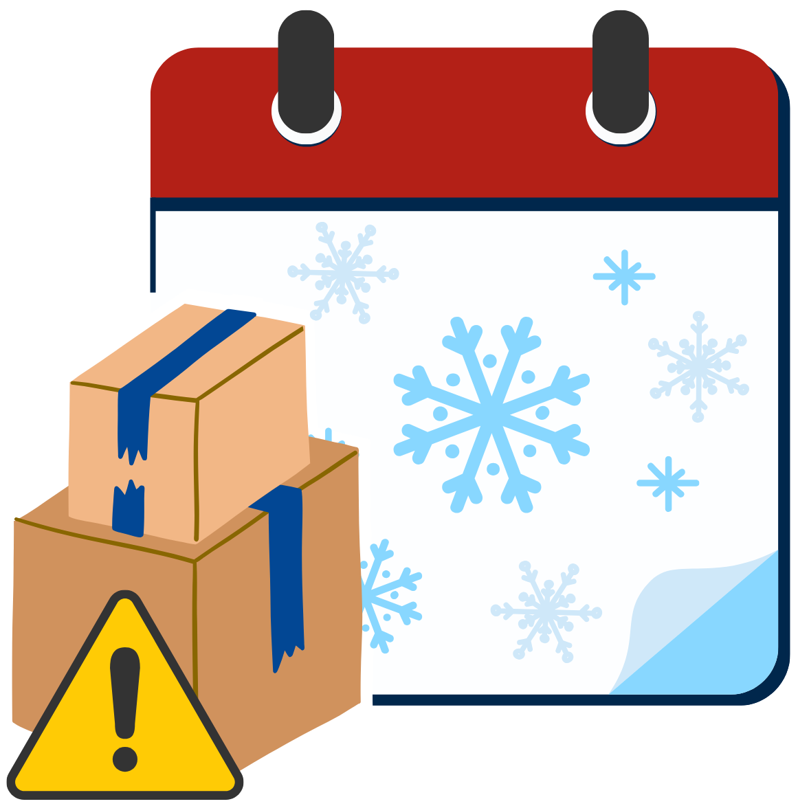 Hazardous materials and calendar icon