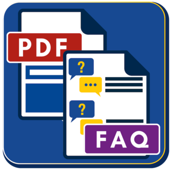 PDF and FAQ document icon