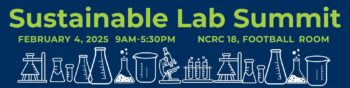 Research laboratory icons with Sustainable Lab Summit text