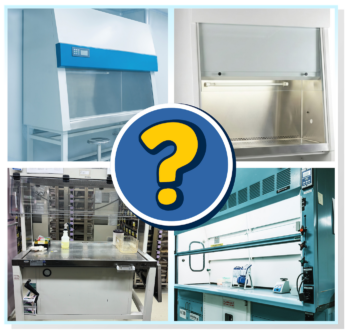 Images of four different laboratory hoods