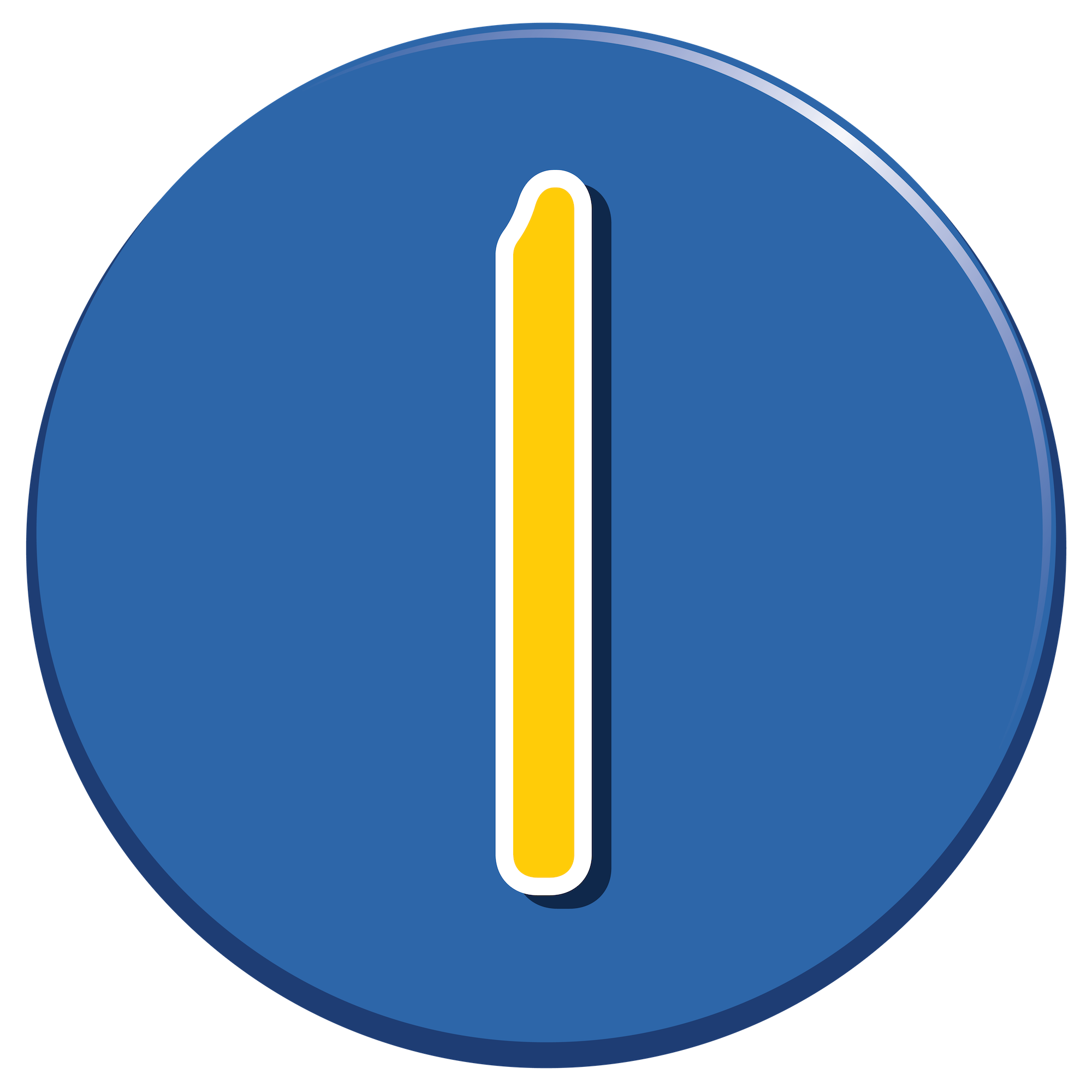 Round number 1 icon