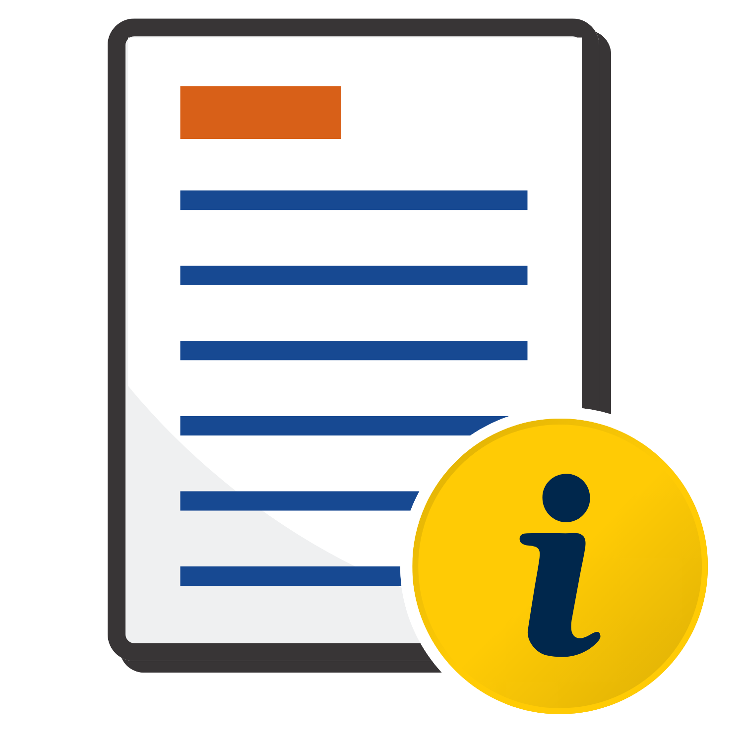Informational policy document icon