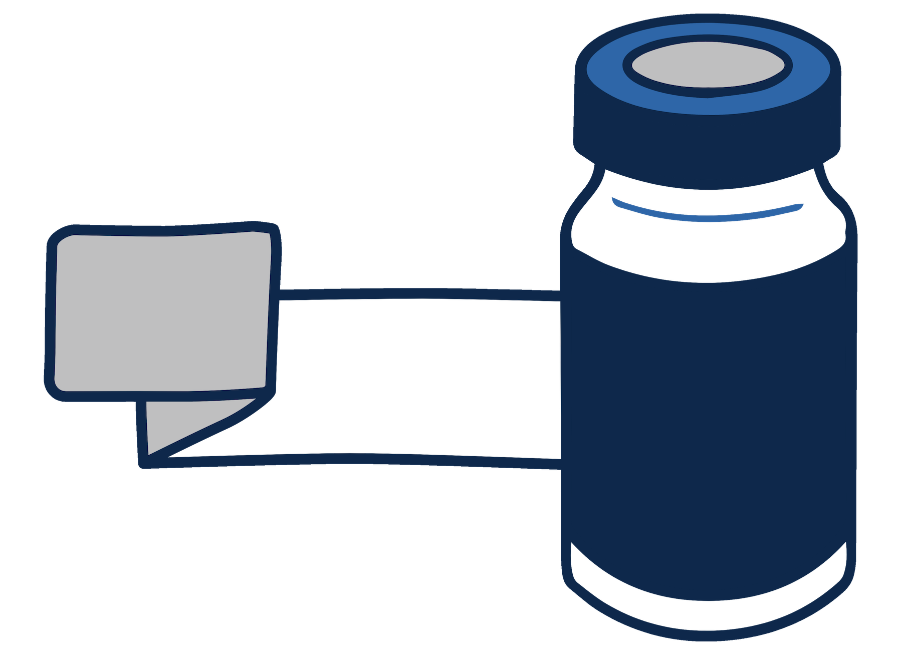 Label on vial icon