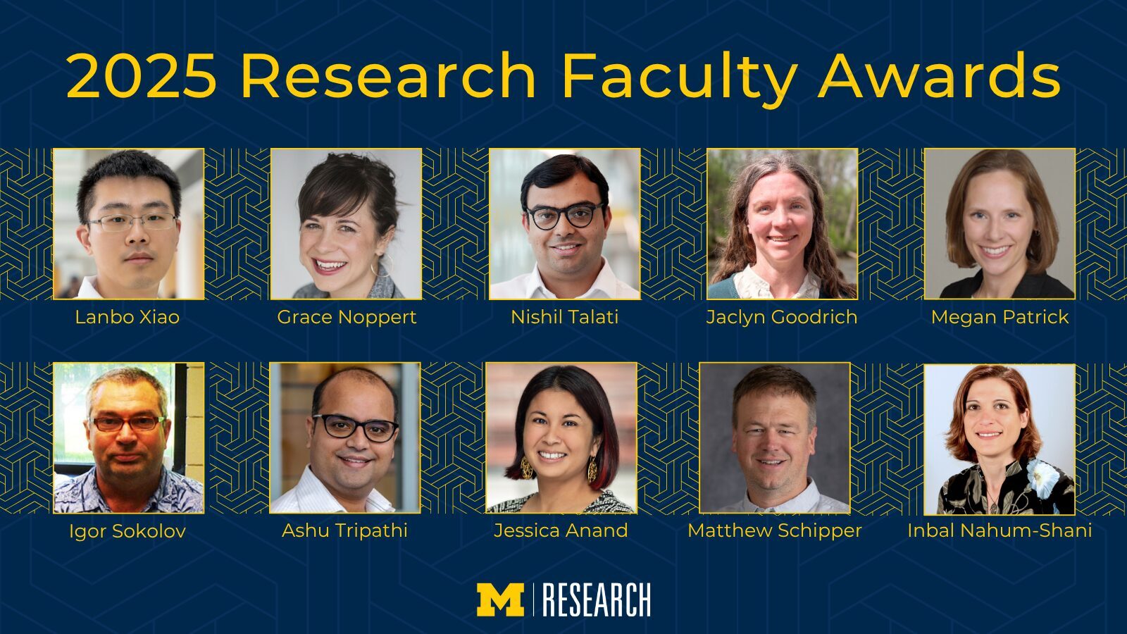 Research Faculty Award winners