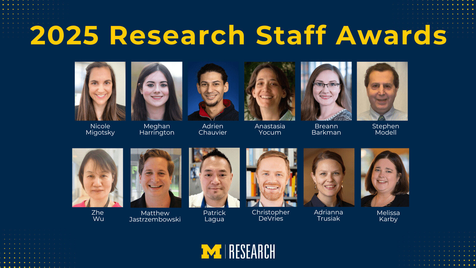 Images of 2025 Research Staff Award winners