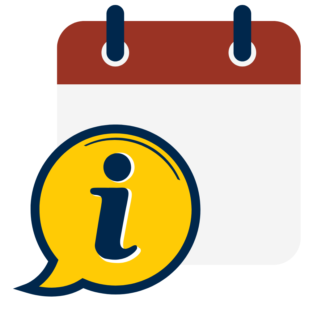 Calendar and information icon