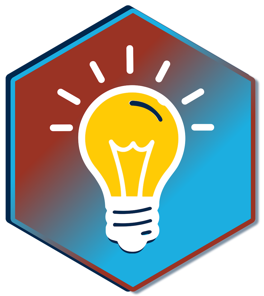 Hexagon light bulb icon