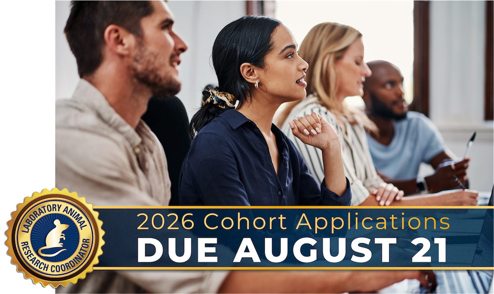 LARC certification emblem over image of staff members having discussion. 2026 LARCC Program Cohort Applications Due Friday, August 21