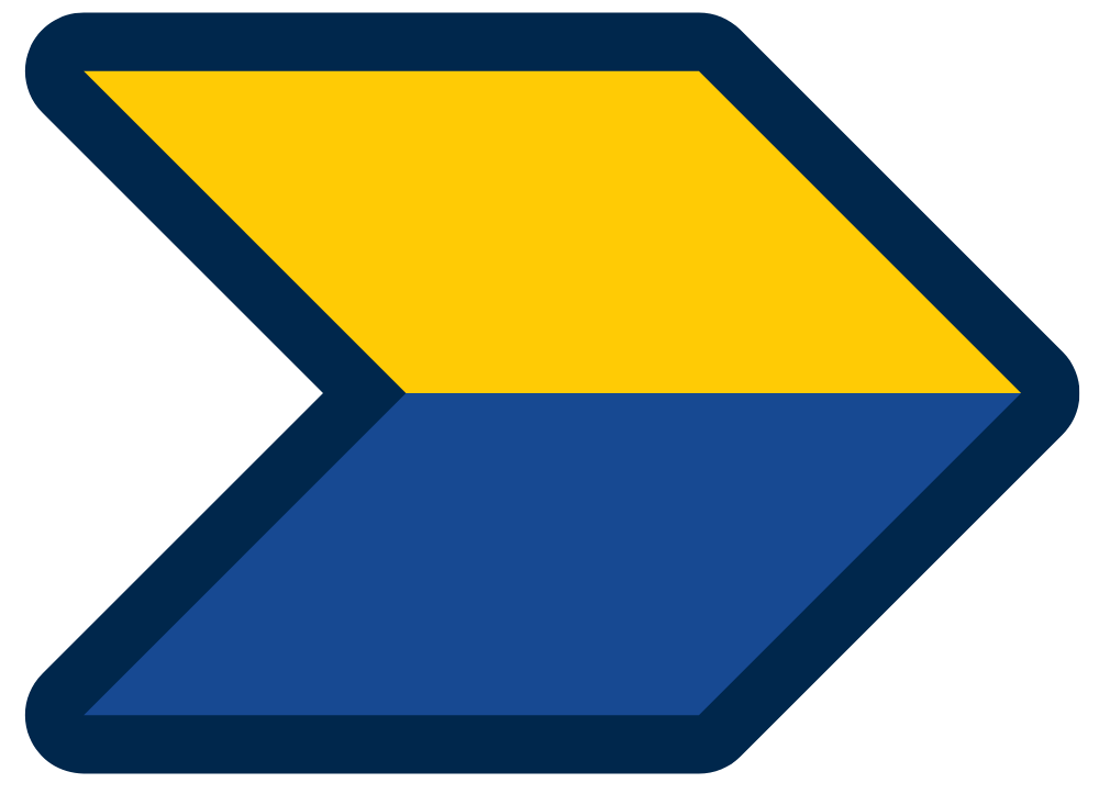 Maize and blue chevron